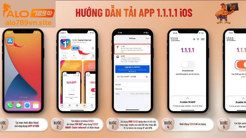 Cách tải app 1.1.1.1 khắc phục truy cập link ALO789 bị chặn