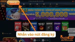 Nhấn vào nút đăng ký