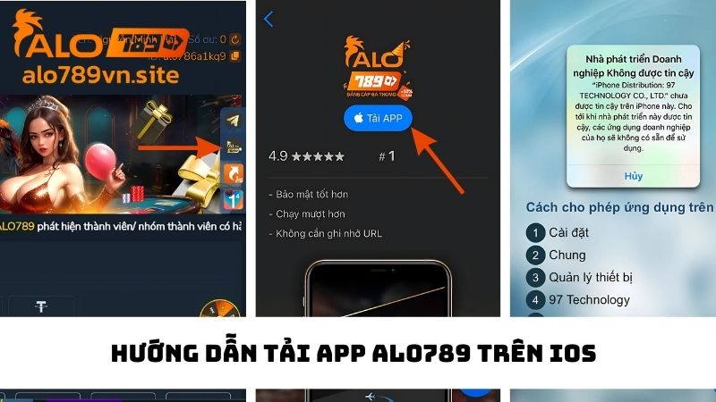 Thực hiện đúng các bước tải app ALO789 trên hệ điều hành IOS